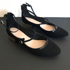 Black Aldo Dress Shoes with Gold Accents | 1.25 inch heels
